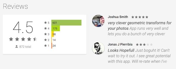 App Reviews for Google Play