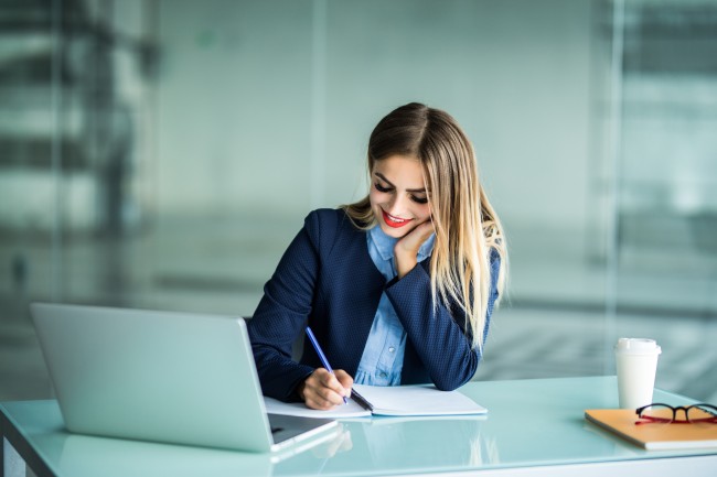 Woman Taking Online Accounting Course